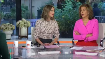 A.L.C. Kinsley Stretch Silk Blouse worn by Hoda Kotb as seen in Today on November 6, 2023