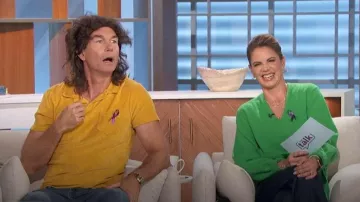 Oas Mus­tard Po­lo Ter­ry Shirt worn by Jerry O'Connell as seen in The Talk  on October 20, 2023