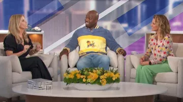 Tombolo Big Cat Shirt worn by Akbar Gbaja-Biamila as seen in The Talk on October 18, 2023