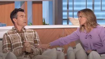 Treasure and Bond Trim Fit Plaid Button-Up Overshirt worn by Jerry O'Connell as seen in The Talk on November 7, 2023