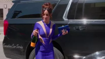 Minivestido de manga larga de Mugler usado por Angie Katsanevas como se ve en The Real Housewives of Salt Lake City (T04E09)