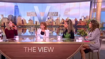 Veronica Beard Adriel Printed Mini Skirt worn by Alyssa Farah as seen in The View on November 8, 2023