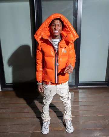 Balenciaga White & Orange Track Sneakers worn by YoungBoy Never Broke Again on the Instagram account @nba_youngboy