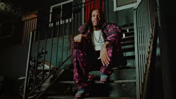 Zapatillas Bape Road STA #1 Purple Suede usadas por Lil Durk en Smurk Carter (Video oficial)