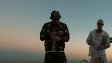 Evisu x Palace Camo Trucker Hat worn by Ohgeesy in Clear Time by Millyz (Official Video)