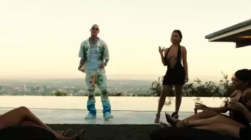 Who Decides War White Tropical Shock Waves Moto Jeans worn by Millyz in Clear Time feat. OhGeesy (Official Video)
