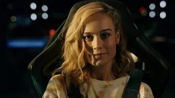 Tie and dye sweater worn by Carol Danvers / Captain Marvel (Brie Larson) as seen in The Marvels movie