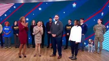 Maje Buttoned Mini Dress worn by Stephanie Ramos as seen in Good Morning America on November 13, 2023