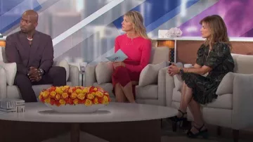 J. Crew Velvet Platform Heels worn by Natalie Morales as seen in The Talk on November 13, 2023