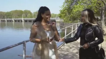 Manteau long générique pour femmes porté par Mia Thornton comme on le voit dans The Real Housewives of Potomac (S08E02)