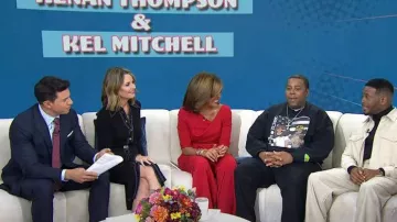 Black Halo Classic 3/4 Sleeve Jackie O Jumpsuit worn by Hoda Kotb as seen in Today on November 13, 2023