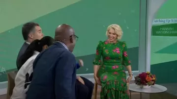 The Vampire's Wife There's No Place Like Home Cotton Dress worn by Hannah Waddingham as seen in Today on November 13, 2023