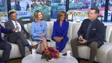 Boss Jarinah Blazer In Open Blue worn by Hoda Kotb as seen in Today on November 14, 2023