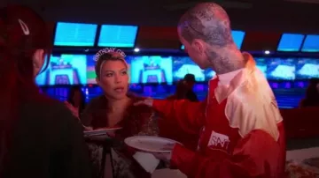 Saint Michael Disorder Of The Divine Logo Jacket worn by Travis Barker as seen in The Kardashians (S04E08)
