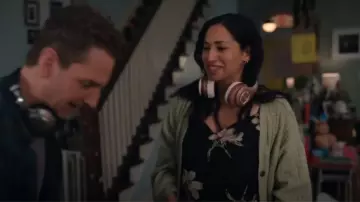 Lush Clothing Lush Navy Blue Floral Tank Top worn by Astrid (Meaghan Rath) as seen in Children Ruin Everything (S03E08)