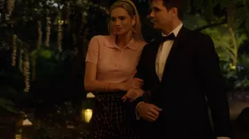 Maje Wool Blend Shorts In Pink worn by Ingrid Kannerman (Allegra Rose Edwards) as seen in Upload (S03E08)