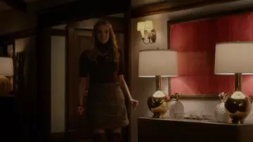 Theory Belt­ed Mixed-Me­dia Mi­ni Dress worn by Ingrid Kannerman (Allegra Rose Edwards) as seen in Upload (S03E08)