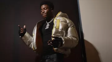 WHAT'S ON THE STAR? Rap, NBA YoungBoy wearing 🎩Ralph Lauren Wool Beanie  ($25) 🧥Moncler Hooded Down Jacket ($1890) 👖Purple Brand Black Oil Spill  Jeans ($2