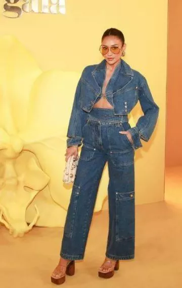 Cult Gaia Diem Top worn by Shay Mitchell at Cult Gaia Runway Show on November 14, 2023