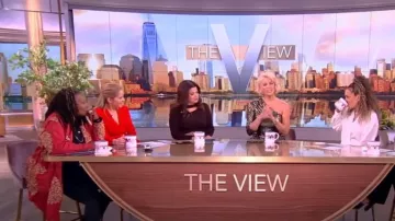 Krista Larson Billowy Coat worn by Whoopi Goldberg as seen in The View on November 15, 2023