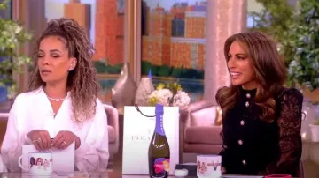 Zimmermann Luminosity Lace Blouse worn by Alyssa Farah as seen in The View on November 15, 2023