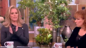 Maje Ravie Rib Knit Dress worn by Sara Haines as seen in The View on November 15, 2023