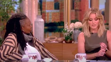 Fortela Dali Striped Open Jacket worn by Whoopi Goldberg as seen in The View on November 16, 2023