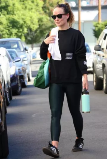 Ray Ban Wayfarer Reverse Sunglasses worn by Olivia Wilde in Los Angeles on November 14, 2023