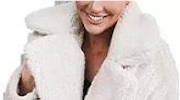 White Fur Coat worn by Charlotte Sanders (Heather Graham) in Best. Christmas. Ever!
