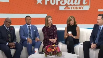 Clara Sunwoo Mock Neck Midi Dress worn by Hoda Kotb as seen in Today on November 15, 2023