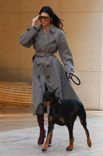 Lunettes de soleil Bottega Veneta Drop Aviator portées par Kendall Jenner à Beverly Hills le 14 novembre 2023