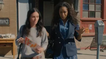 Veronica Beard Slate Denim Dickey worn by Nurse (Brie Eley) as seen in Shining Vale (S02E05)