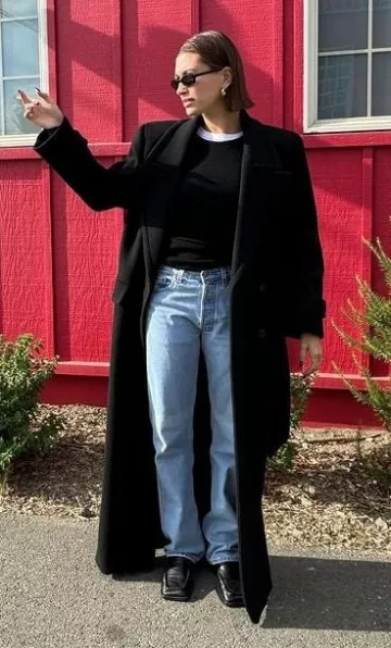 Jil Sander Ruched Leather Loafers worn by Hailey Bieber on her Instagram Post on November 17, 2023