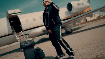 Balmain Black & White Monogram Strap B-Bold Boots usado por Jesús Ortiz Paz en CHAMBA by Fuerza Regida [Video Oficial]