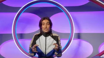 Chaqueta H&M Color-block usada por Tay Wilcoxson como se ve en Gran Hermano (T15E07)