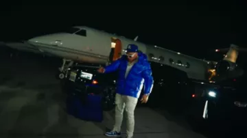 Nike Air Force 1 Low x Louis Vuitton Royal sneakers worn by Jesus Ortiz Paz in Sobras Y Mujeres by Fuerza Regida [Official Video]