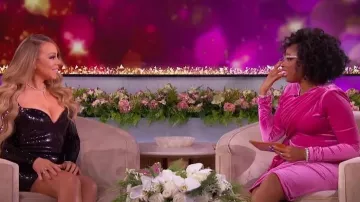 Balenciaga Long Sleeve Bustier Dress worn by Mariah Carey as seen in The Jennifer Hudson Show on November 17, 2023