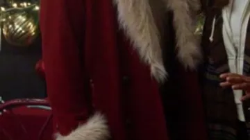 Red Shearling Coat worn by Chris (Luke Macfarlane) as seen in Catch Me If You Claus movie