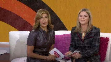 Shoshanna Piera Slit-Hem Button-Down Midi Dress worn by Hoda Kotb as seen in Today with Hoda & Jenna on November 22, 2023