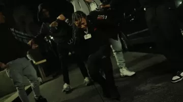 Amiri Black Tiger Varsity Jacket worn by DD Osama in DEAD (Official Video)