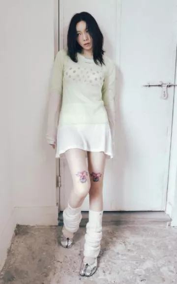 Maison Margiela Broken Mirror Tabi Ballerina Flats worn by Taeyeon in To X. Image Teaser on November 21, 2023