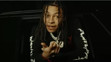 Amiri x Wes Lang Black Long Sleeve Reaper Logo T-Shirt worn by DD Osama in DEAD (Official Video)