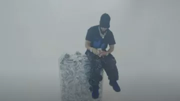 Burberry Black Suede & Blue Shearling Boots worn by El Alfa "El Jefe" in TE LLENASTE (Ft. Yomel El Meloso, El Fother)