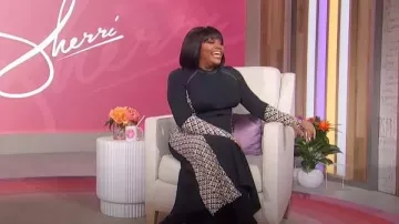 Marine Serre Moon Panelled Flared Skirt worn by Sherri Shepherd as seen in Sherri on November 14, 2023