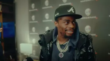 Nike Navy Obsidian 'Windrunner' Zip Hoodie worn by Russ Millions in 13 (Official Music Video)