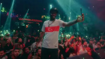 Nike 2022-23 Turkey White & Red Stripe Home Kit worn by Russ Millions in 13 (Official Music Video)