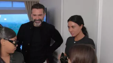 Chanel Pre-Owned 1990s CC Embroidered Cropped Top worn by Kim Kardashian as seen in The Kardashians (S04E09)