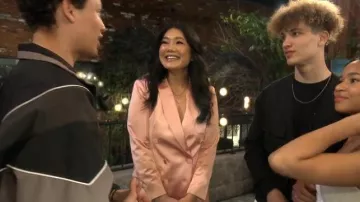 Anne Sisteron Colgante de Oro Amarillo Zafiro Rosa Diamante Colgante con Clip de Diamante en Enhancer Bail usado por Crystal Kung Minkoff como se ve en The Real Housewives of Beverly Hills (T13E05)