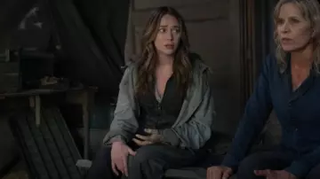 Frank and Eileen Eileen Woven Button Up worn by Madison Clark (Kim Dickens)  as seen in Fear the Walking Dead (S08E12)