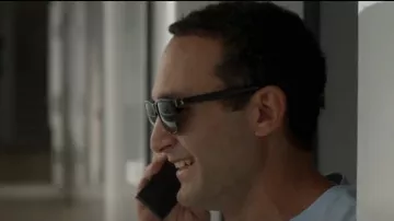 Polo Ralph Lauren Men's PH4142 Rectangular Sunglasses worn by Dodi Fayed (Khalid Abdalla) as seen in The Crown (S06E03)